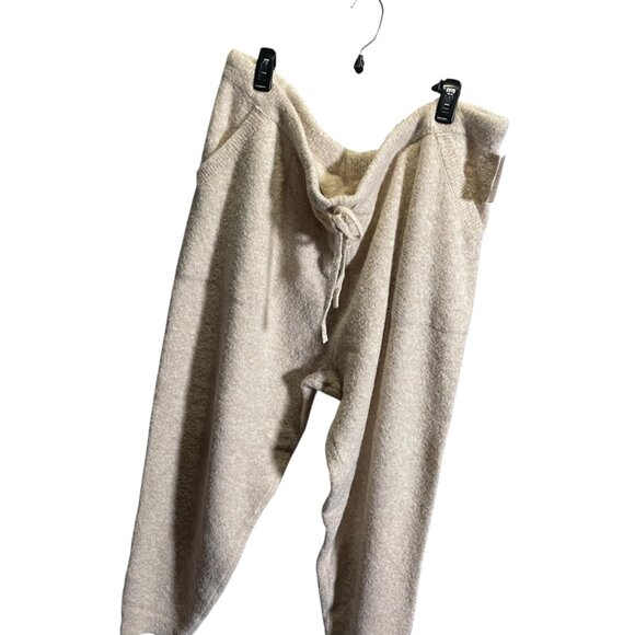 Auden Womens 3X Oatmeal Fleece Lounge Pants Relaxed Drawstring - Picture 1 of 5